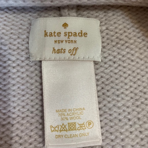 🚫SOLD🚫Kate Spade blue striped beanie - Picture 3 of 3